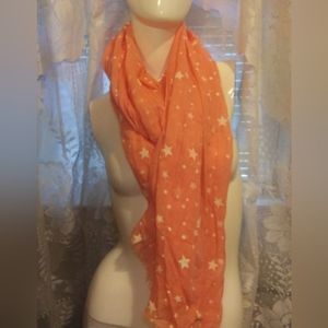 NWT LOF Lightweight Coral Pink Star Scarf